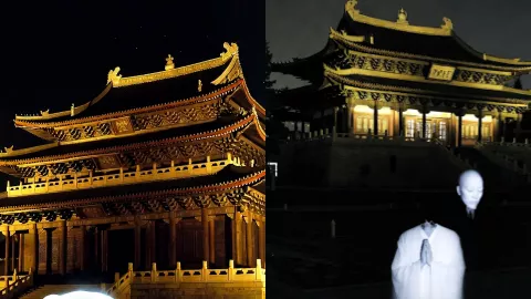 安徽迎江寺无头僧影